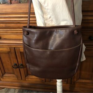 EUC Nine West Dark Brown Leather Organizer  Bag